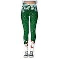 thumbnail image 1 of Arlun Christmas Workout Leggings for Women Snowman Snowflake Full Printed High Waisted Casual Leggings Workout Gym Sports Soft Comfort Stretch Yoga Pants Green XXL, 1 of 5