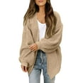thumbnail image 1 of Arlun Chunky Cardigan Sweaters for Women 2025 Fashion Casual Open Front Lantern Sleeves Knit Cardigans Solid Color Loose Lightweight Soft Comfort Knitted Outerwear Coat Khaki M, 1 of 8