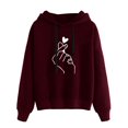 thumbnail image 1 of Arlun Cute Graphic Hoodies for Women Drawstring Long Sleeve Pullover Hooded Sweatshirts Womens Casual Drop Shoulder Relaxed Fit Comfort Sports Fall Winter Tops M, 1 of 4