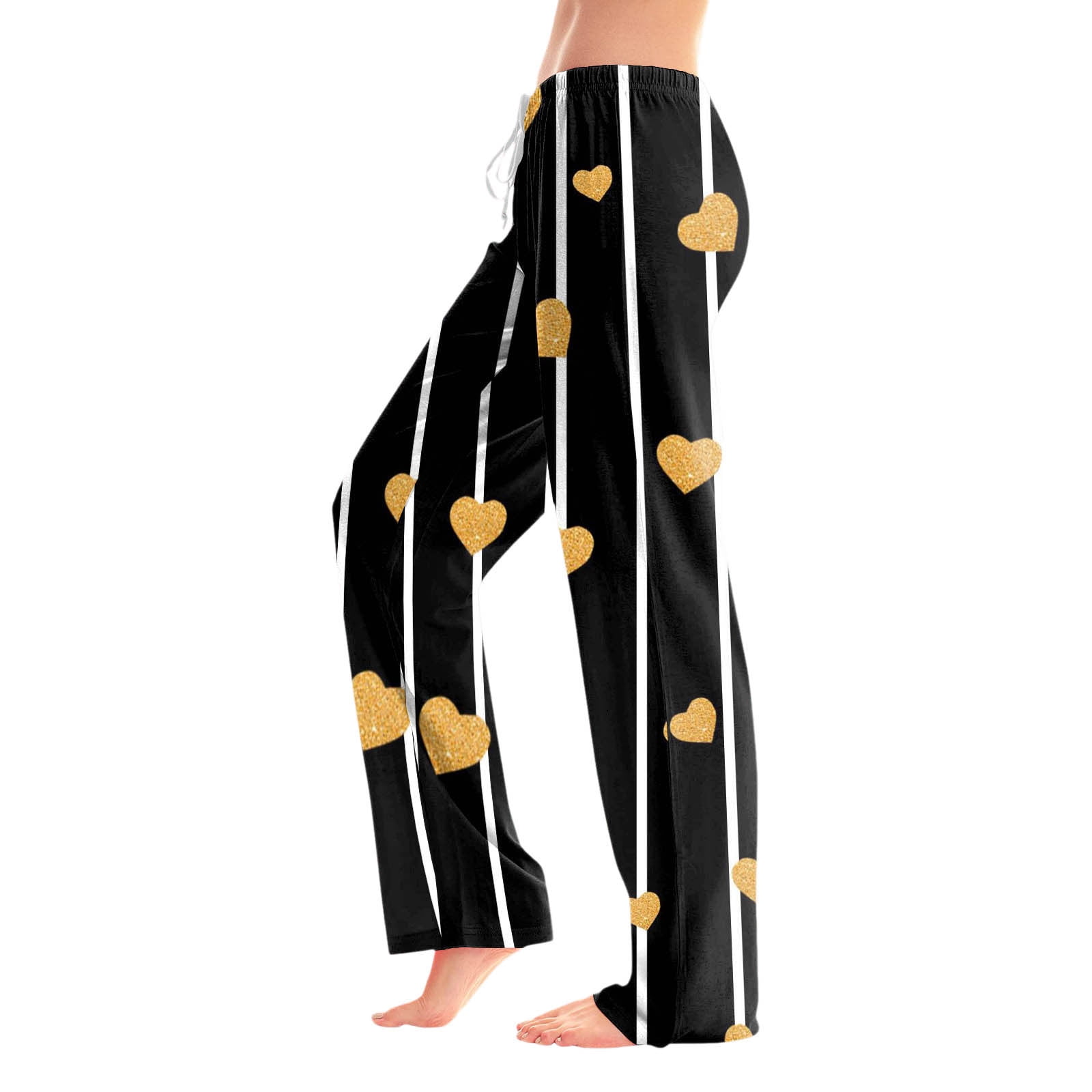 Casual Heart Themed Pants