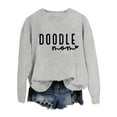 thumbnail image 1 of Arlun Doodle Mom Crewneck Sweatshirts Goldendoodle Mama Pullovers Funny Letter Printed Dog Mom Tops Womens Loose Comfort Casual Golden Doodle Owner Pullover Tops Grey XXL, 1 of 2