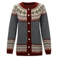 thumbnail image 1 of Arlun Fair Isle Cardigan Sweaters for Women Long Sleeve Loose Fit Button down Sweater Outwear Open Front Casual Soft Comfort Warm Fall Winter Knit Jackets Grey XL, 1 of 7