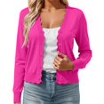 thumbnail image 1 of Arlun Fall Cardigans for Women Lightweight Knit Open Front Solid Color Sweater Tops Long Sleeve Button down Scalloped V-Neck Cropped Cardigan Casual Teacher Outfits, 1 of 4