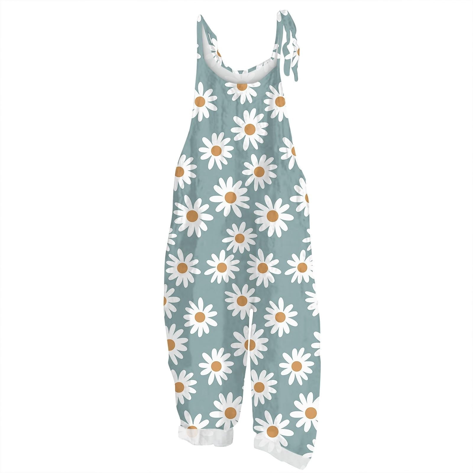 Arlun Floral Print Jumpsuits for Women Plus Size Sleeveless Strappy ...