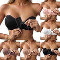 thumbnail image 1 of Arlun,Front Closure Strapless Bras for Women Plus Size Push up Wireless Bandeau Bra Anti- Seamless Full Coverage Everyday Wear Supportive Bras Pink XL, 1 of 5