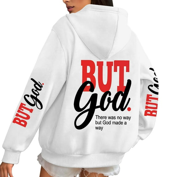 Arlun Funny Graphic Hoodies for Women Oversized Long Sleeve Letter Printed Drawstring Hooded Sweatshirts Fashion Soft Comfortable Loungewear Streetwear Pullover Tops White2 XL