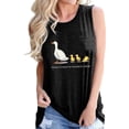 thumbnail image 1 of Arlun Funny Graphic Printed Tank Tops for Women Crewneck Loose Fit Sleeveless T-Shirts Lightweight Soft Comfy Summer Beach Casual Blouse Black XL, 1 of 3