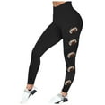 thumbnail image 1 of Arlun Game Day Football Leggings for Women Football Season Comfort Thin Breathable Yoga Pants Soft High Waisted Tummy Control Graphic Print Workout Leggings Black3 L, 1 of 4
