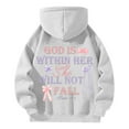 thumbnail image 1 of Arlun God Is Within Her She Will Not Fall Christian Hoodies for Women Half Zipper Bible Verse Sweatshirts Preppy Loose Comfy Pullover Tops 2025 Fall Winter White XL, 1 of 4