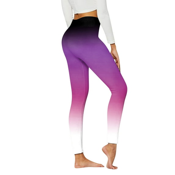 Arlun Gradient Colors Leggings for Women Tummy Control Stretchy Workout Leggings High Waisted Lifting Tight Active Pants Soft Comfy Slim Fit Gym Yoga Pants 2025 Hot Pink L