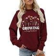 thumbnail image 1 of Arlun Growing Crewneck Sweatshirts for Women Funny Cute Graphic Printed Pregnancy Announcement Pullovers Pregnant Mama Long Sleeve Soft Comfortable New Mom Tops XL, 1 of 3