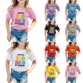 thumbnail image 1 of Arlun Happy 100 Days of School T-Shirt for Boys Girls Colorful Number Print 100th Day School Uniform Tees Tops Unisex Kids Crew Neck Short Sleeve Casual T Shirts 130, 1 of 5