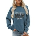 thumbnail image 1 of Arlun Happy New Year Sweatshirts for Women Funny Letter Printed Long Sleeve Casual Sweatshirt Soft Comfy Loose Fit Crewneck Party Holiday Pullover Tops 2026 Fashion Outfits Navy S, 1 of 3