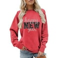 thumbnail image 1 of Arlun Happy New Year Sweatshirts for Women Funny Letter Printed Long Sleeve Casual Sweatshirt Soft Comfy Loose Fit Crewneck Party Holiday Pullover Tops 2026 Fashion Outfits Red XL, 1 of 3