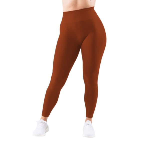 Arlun High Waist Seamless Yoga Pants for Women Plus Size Stretch Tummy Control Leggings Lightweight Soft Comfortable Solid Color Casual Joggers for Workout Running 1-Red S