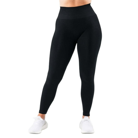 Arlun High Waist Seamless Yoga Pants for Women Plus Size Stretch Tummy Control Leggings Lightweight Soft Comfortable Solid Color Casual Joggers for Workout Running 2-Black S