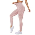 thumbnail image 1 of Arlun High Waist Stretch Tummy Lifting Yoga Pants for Women Fashion Marble Pattern Printed Sports Fitness Leggings Lightweight Breathable Workout Pant Light Pink S, 1 of 6