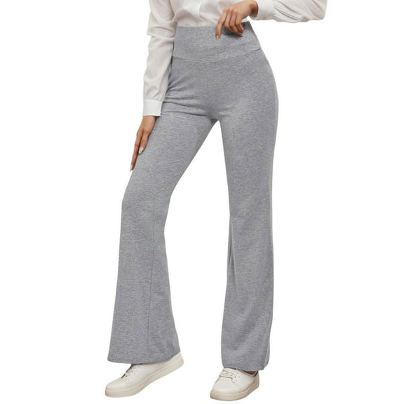 Arlun High Waisted Flare Yoga Pants for Women Lightweight Soft Comfort Solid Color Basic Bottom Leggings Stretch Slimming Outwear Sport Pants for Yoga and Fitness Light Gray XS