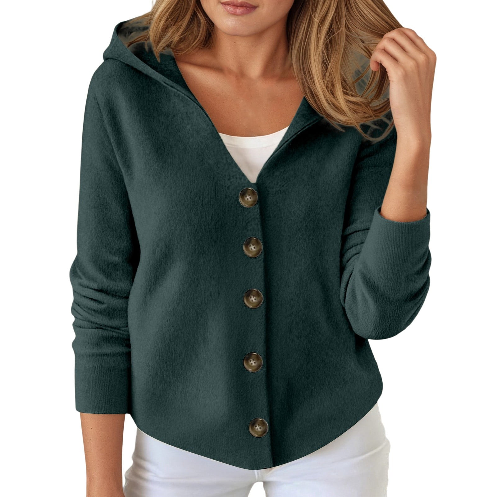 Arlun Hooded Cardigan Sweaters for Women Trendy Button down Lightweight ...