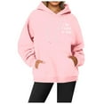 thumbnail image 1 of Arlun I Am a Child of God Womens Hoodies Loose Comfortable Christian Sweatshirts Drawstring Long Sleeve Casual Pullover Tops with Pockets Pink XL, 1 of 5