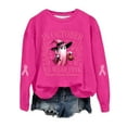 thumbnail image 1 of Arlun,In October We Wear Pink Sweatshirts for Women Halloween Funny Ghost Graphic Pullover Sweatshirts Cancer Awareness Loose Long Sleeve Round Neck Tops Hot Pink4 S, 1 of 4