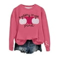 thumbnail image 1 of Arlun,In October We Wear Pink Sweatshirts for Women Halloween Funny Ghost Graphic Pullover Sweatshirts Cancer Awareness Loose Long Sleeve Round Neck Tops Pink3 M, 1 of 4