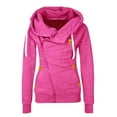 thumbnail image 1 of Arlun Jackets for Women Winter Hoodies Asymmetrical Skew Zipper up Warm Hooded Sweatshirt Jacket Long Sleeve Slim Fit Soft Comfortable Casual Coats Outdoor Tops with Pockets Hot Pink XL, 1 of 3