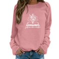 thumbnail image 1 of Arlun Just One More Chapter Sweatshirts for Women Cute Flower Book Graphic Printed Book Lover Crewneck Pullovers Reading Librarian Oversized Soft Comfortable Long Sleeve Tops Pink XXL, 1 of 2