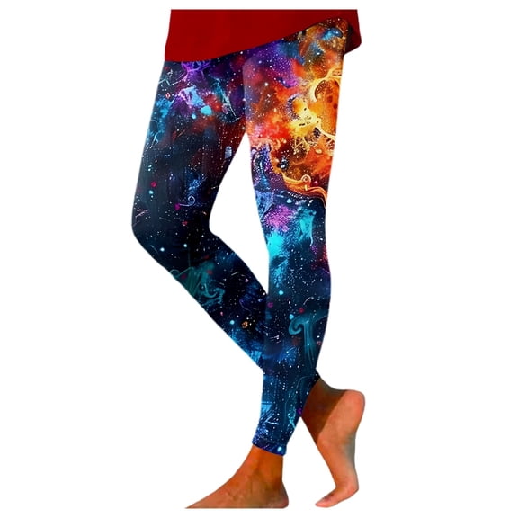 Arlun Leggings for Women Fashion Galaxy Starry Sky Printed High Waisted Yoga Pants Lightweight Soft Breathable Comfy Sports Fitness Casual Legging Blue2 M