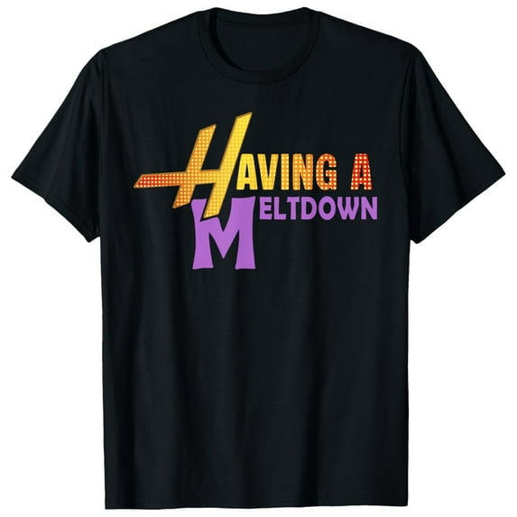 Arlun Having a Meltdown T-Shirts for Women Round Neck Short Sleeve Funny Letter Print Tops Lightweight Comfortable Daily Wear Tees 2026 Fashion Clothes Black XXXL