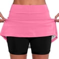 thumbnail image 1 of Arlun Mini Skorts for Women Elastic High Waist Plus Size Casual Short Tennis Skirts Lightweight Comfy with Built in Shorts Athletic Sports Skirts with Pockets Hot Pink S, 1 of 5