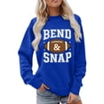 thumbnail image 1 of Arlun Oversized Sweatshirts for Women Bend and Snap Football Graphic Printed Pullover Sweatshirt Crewneck Loose Comfort Game Day Casual Long Sleeve Hoodless Tops Blue XXXL, 1 of 4