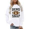 thumbnail image 1 of Arlun Oversized Sweatshirts for Women Bend and Snap Football Graphic Printed Pullover Sweatshirt Crewneck Loose Comfort Game Day Casual Long Sleeve Hoodless Tops White XL, 1 of 4