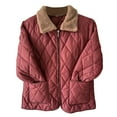 thumbnail image 1 of Arlun Plus Size Winter Puffy Jackets for Women Warm Collar Full Zipper up Short Coats Trendy Quilted Puffer Thickened Loose Comfy Casual Fashion Outwear with Pockets Red XXXXL, 1 of 2