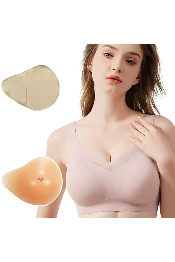 ,Seamless Post-Surgery Bras Comfortable Breathable Mastectomy Bra No Underwire Removable Stretchy Bralette for Prosthesis Forms Artificial Boobs Pink XL