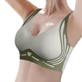 thumbnail image 1 of Arlun Smoothing No Underwire Bras Anti Sagging Wireless Push up Bras for Women Stretch Comfortable Full Coverage Bralettes Plus Size Cute Printed Bra Light Green XXL, 1 of 4