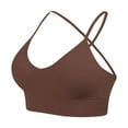 thumbnail image 1 of Arlun Sports Bras for Women High Support Comfortable Gather Bras Criss-Cross Back Soft Cozy Cooling Breathable Full Coverage Bralettes for Everyday Wear Brown S, 1 of 2