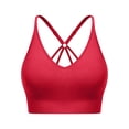 thumbnail image 1 of Arlun Strappy V-Neck Sports Bras for Women Adjustable Thin Shoulder Strap Soft Comfortable Seamless Wireless Bralettes Stylish Supportive Racerback Workout Yoga Bras XXL, 1 of 2