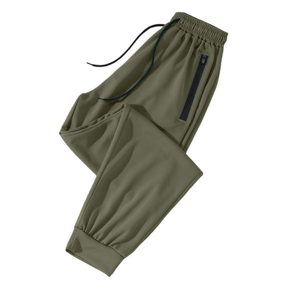 Arlun,Sweatpants for Women Oversized Stretchy High Waisted Drawstring Lightweight Comfy Baggy Pants Zipper Pockets Foot Binding Elastic Sports Trousers Army Green M