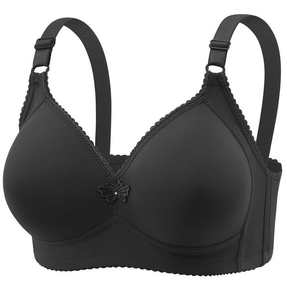 Arlun,Thin Cup Wireless Bras for Women No Underwire Push up Bras Soft Support Full Coverage Everyday Bra Seamless Soft Comfortable Plus Size Bralettes Black 52