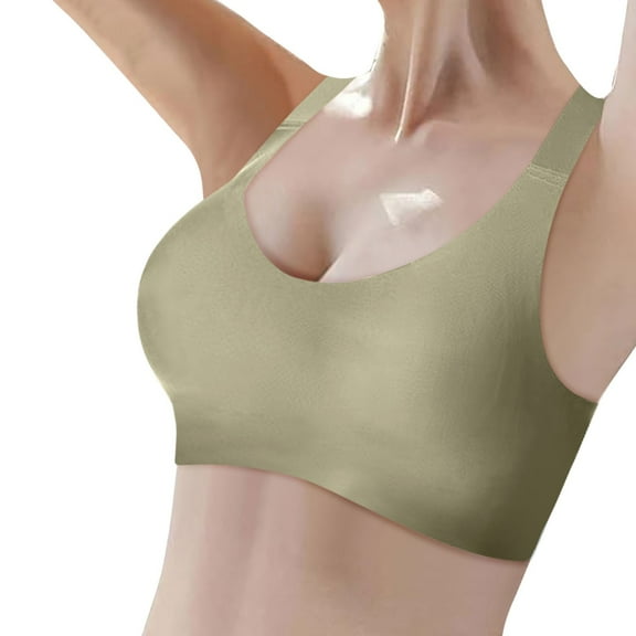 Arlun,Thin Seamless Wireless Bras for Women Full Coverage Seamless Comfort Supportive Bralettes Everyday Wear Tshirt Bras Lightly Breathable Wire-Free Bra Green XXXL