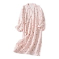 thumbnail image 1 of Arlun Valentine's Day Heart Print Cotton Robes for Women Loose Fit Comfortable Long Sleeve Wrap Bathrobe Fashion Lightweight Breathable Soft Cute Knee Length Sleepwear 3-Pink M, 1 of 8