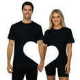thumbnail image 1 of Arlun Valentine's Day Matching Couple T-Shirts Half a Heart Graphic Crewneck Short Sleeve Tees for Men Women Husband Wife Soft Comfortable Funny Printed Casual Tops 2-Black M, 1 of 4