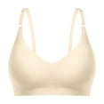 thumbnail image 1 of Arlun,Wireless Seamless Bras for Women No Underwire Comfort Sports Bra Thin Breathable Adjustable Straps Smooth Seamless Removable Pullover Bralettes for Old Women Beige S, 1 of 7