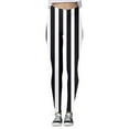 thumbnail image 1 of Arlun Women's Black White Striped Ankle Length Stretchy Legging Pants Soft Comfort High Waist Thin Breathable Yoga Pants 2025 Fashion Zebra Print Ankle Length Leggings Black XL, 1 of 4