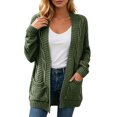thumbnail image 1 of Arlun Women's Cable Knit Open Front Cardigans Loose Soft Thermal Comfortable Boyfriend Style Cardigan Sweaters 2026 Fall Winter Knitted Outerwear with Pockets, 1 of 5
