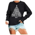 thumbnail image 1 of Arlun Women's Christmas Tree Christian Sweatshirts Funny Religious Printed Hoodless Pullovers Jesus Crewneck Long Sleeve Xmas Casual Tops Loose Cozy Fall Winter Outfits Black XXL, 1 of 4