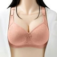 thumbnail image 1 of Arlun,Women's Elegant Jacquard Seamless Lift Bras Wireless Push up Soft Comfy Bra Full Coverage Solid Color Adjustable Wide Strap Thin Cup Breathable Bra for Old Women Pink 40, 1 of 4