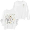 thumbnail image 1 of Arlun Women's Floral Printed Sweatshirts Vintage Flower Graphic Drop Shoulder Long Sleeve Sweatshirt Cute Boho Thermal Comfy Crewneck Pullover Tops 2-White M, 1 of 2