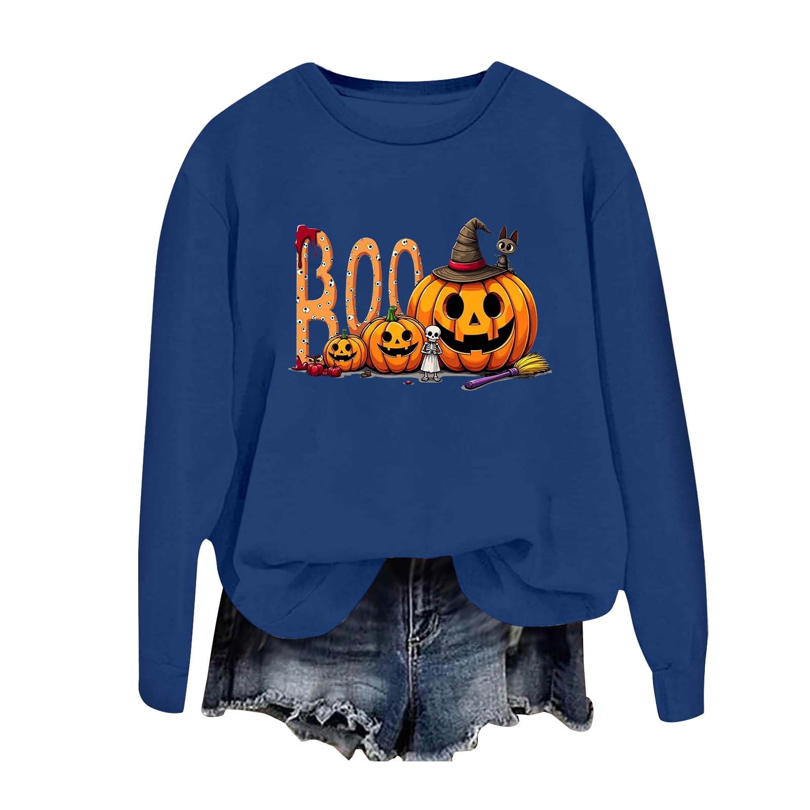 Funny Halloween bicycling ghost sweatshirt